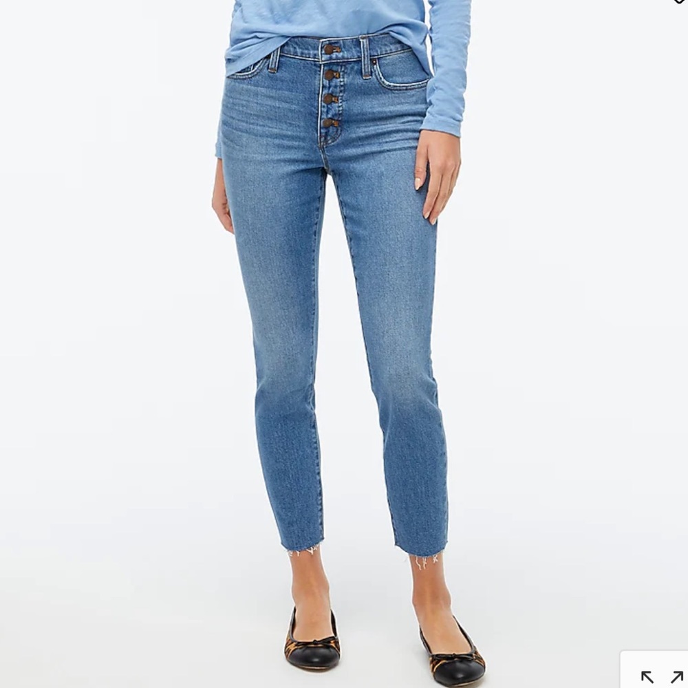 J. Crew mid rise skinny stretch jeans, size 33